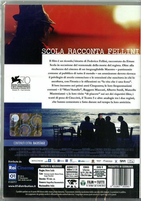 Che strano chiamarsi Federico. Scola racconta Fellini di Ettore Scola - DVD - 2