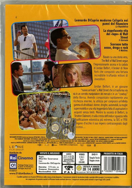 The Wolf of Wall Street di Martin Scorsese - DVD - 2