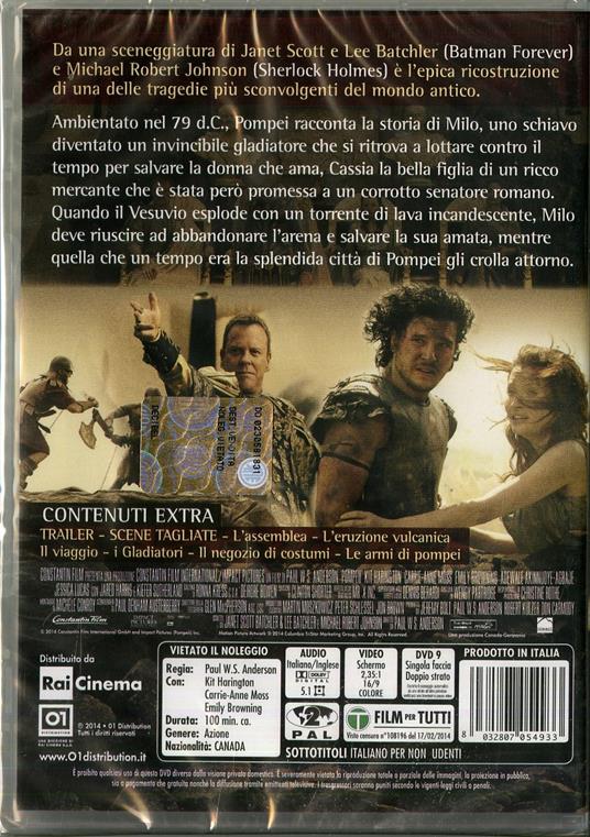 Pompei di Paul W. S. Anderson - DVD - 2