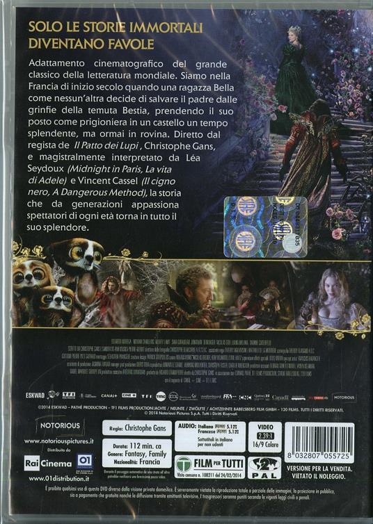 La bella e la bestia di Christophe Gans - DVD - 2