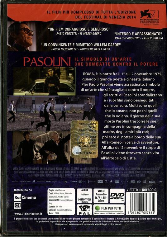 Pasolini di Abel Ferrara - DVD - 2