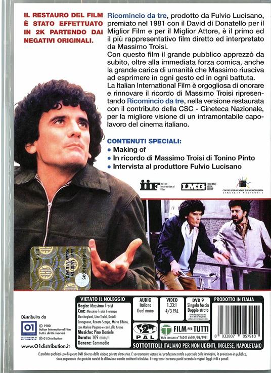 Ricomincio da tre di Massimo Troisi - DVD - 2