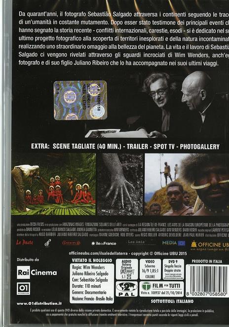 Il sale della terra di Wim Wenders,Juliano Ribeiro Salgado - DVD - 2
