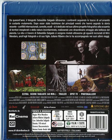 Il sale della terra di Wim Wenders,Juliano Ribeiro Salgado - Blu-ray - 2