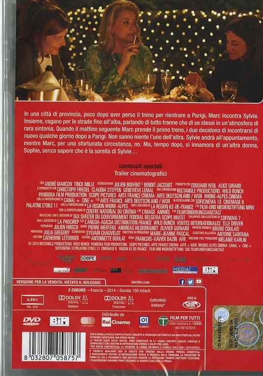 Tre cuori di Benoît Jacquot - DVD - 2