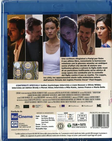 Third Person di Paul Haggis - Blu-ray - 2