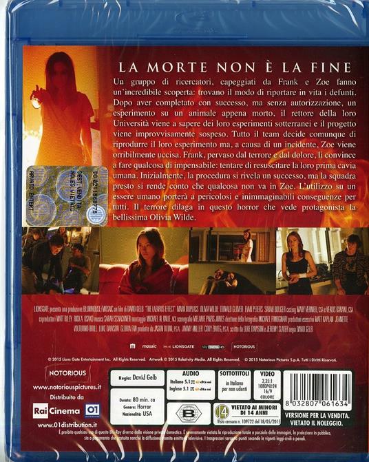 The Lazarus Effect di David Gelb - Blu-ray - 2