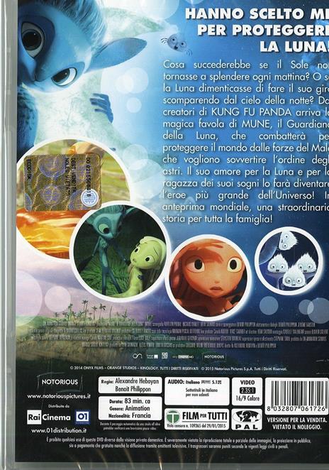 Mune. Il guardiano della luna di Alexandre Heboyan,Benoit Philippon - DVD - 2