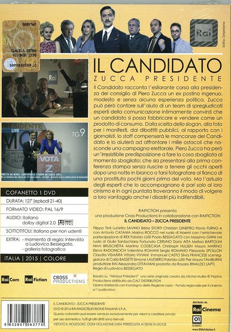 Il candidato. Zucca presidente. Episodi 21 - 40 di Ludovico Bessegato - DVD - 2