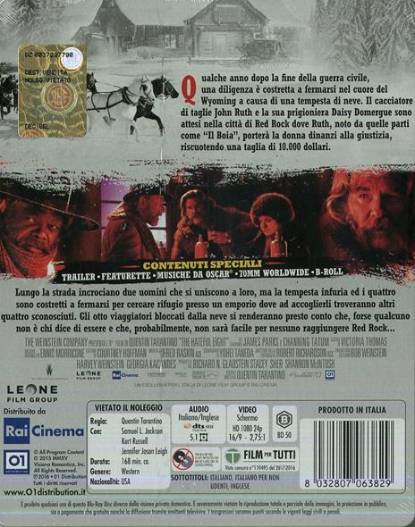 The Hateful Eight. Limited Edition Steelbook (Blu-ray) di Quentin Tarantino - Blu-ray - 10