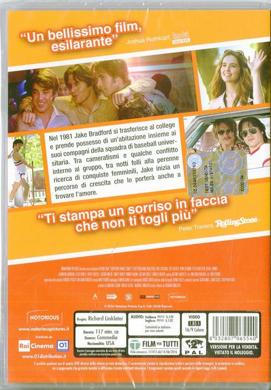 Tutti vogliono qualcosa di Richard Linklater - DVD - 2