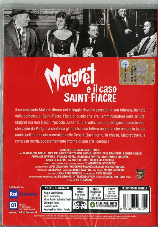 Maigret e il caso Saint Fiacre (DVD) di Jean Delannoy - DVD - 2