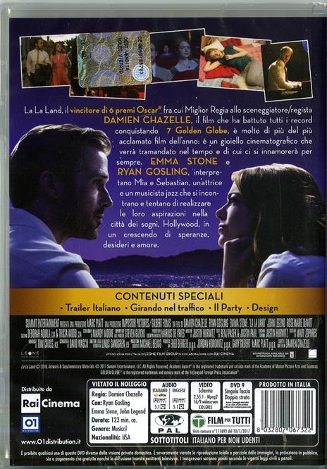 La La Land (DVD) di Damien Chazelle - DVD - 2