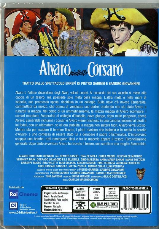 Alvaro piuttosto corsaro (DVD) di Camillo Mastrocinque - DVD - 2