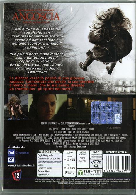 Angoscia (DVD) di Sonny Mallhi - DVD - 2