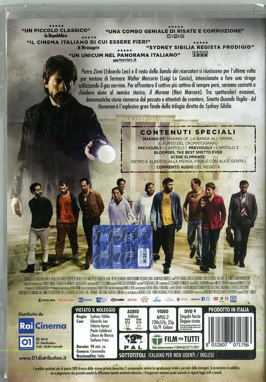 Smetto quando voglio. Ad honorem (DVD) di Sydney Sibilia - DVD - 5