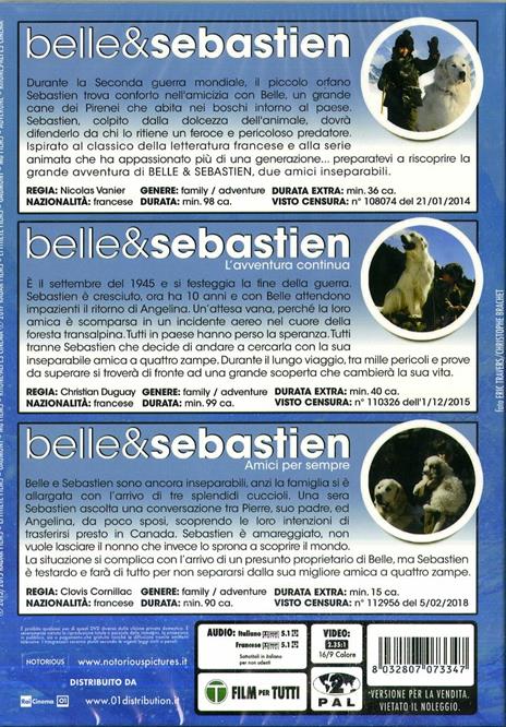 Belle & Sebastien Collection (3 DVD) di Nicolas Vanier,Christian Duguay,Clovis Cornillac - 2