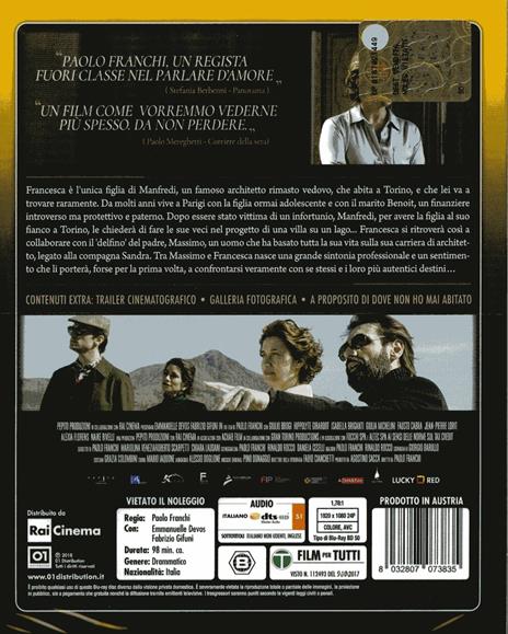 Dove non ho mai abitato (Blu-ray) di Paolo Franchi - Blu-ray - 2