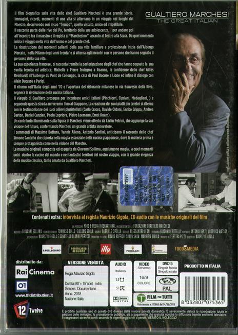 Gualtiero Marchesi, The Great Italian (DVD + CD) di Maurizio Gigola - DVD - 2