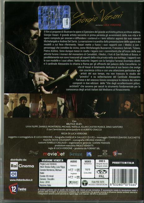 Le memorie di Giorgio Vasari (DVD) di Luca Verdone - DVD - 2