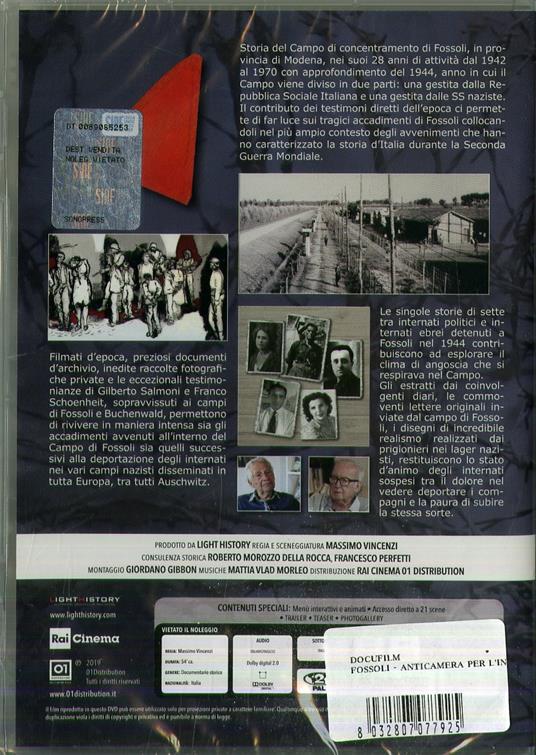 Fossoli. Anticamera per l'inferno (DVD) di Massimo Vincenzi - DVD - 2