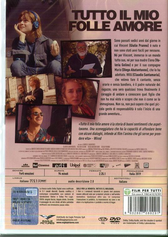 Tutto il mio folle amore (DVD) di Gabriele Salvatores - DVD - 2