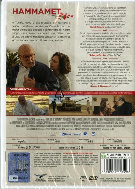 Hammamet (DVD) di Gianni Amelio - DVD - 2