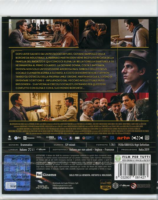 Martin Eden (Blu-ray) di Pietro Marcello - Blu-ray - 2