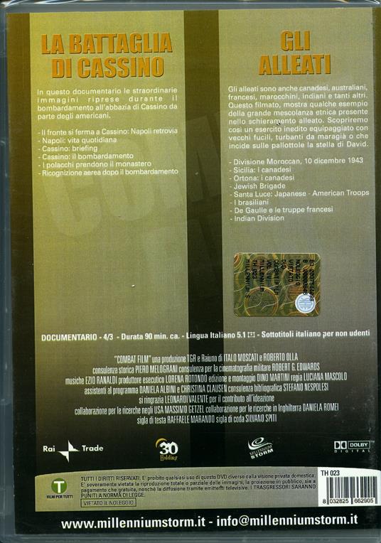 Combat Film 4. Gli alleati - La battaglia di Cassino di Roberto Olla,Leonardo Valente - DVD - 2