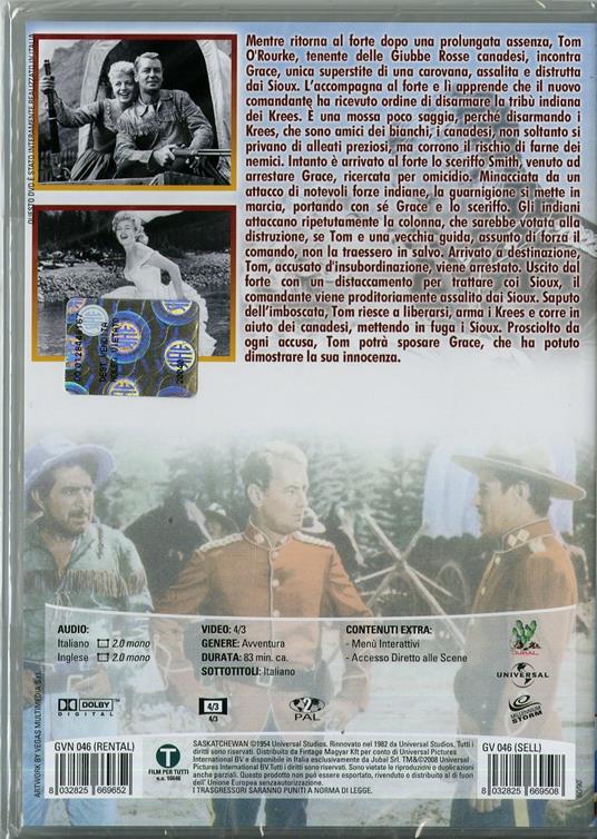 Le giubbe rosse del Saskatchewan di Raoul Walsh - DVD - 2