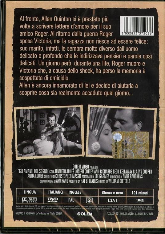 Gli amanti del sogno di William Dieterle - DVD - 2