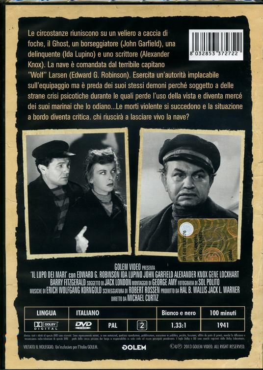 Il lupo dei mari di Michael Curtiz - DVD - 2