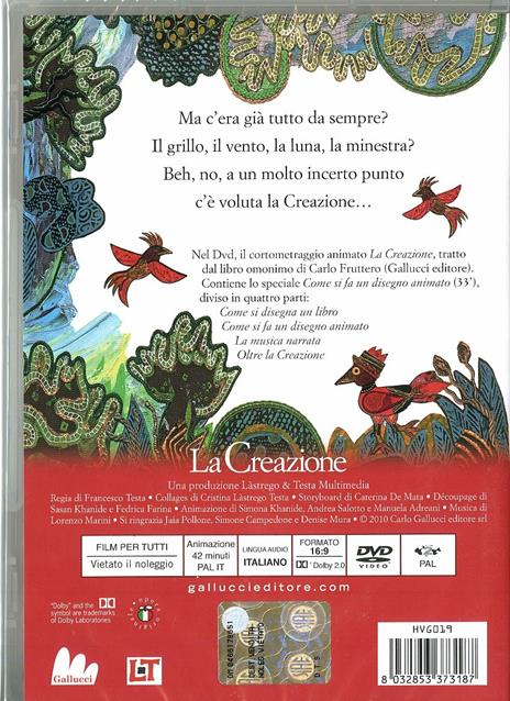 La Creazione di Cristina Làstrego Testa,Francesco Testa - DVD - 2