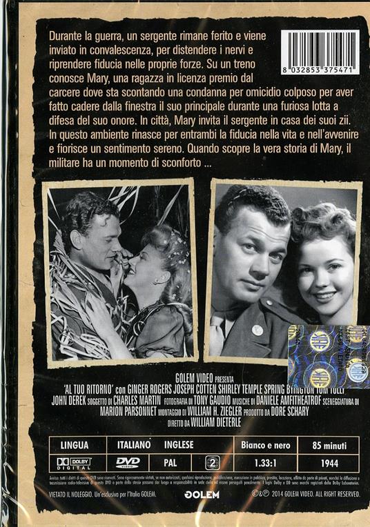 Al tuo ritorno di William Dieterle - DVD - 2