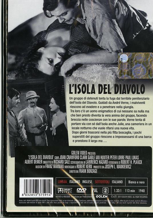 L' isola del diavolo di Frank Borzage - DVD - 2