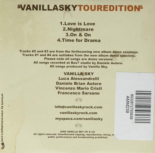 Tour Ep - CD Audio di Vanilla Sky - 2