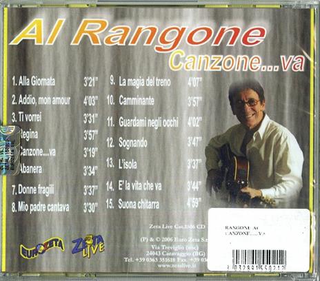 Canzone... va - CD Audio di Al Rangone - 2