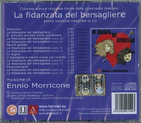 La Fidanzata Del Bersagliere (Colonna sonora) - CD Audio di Ennio Morricone - 2