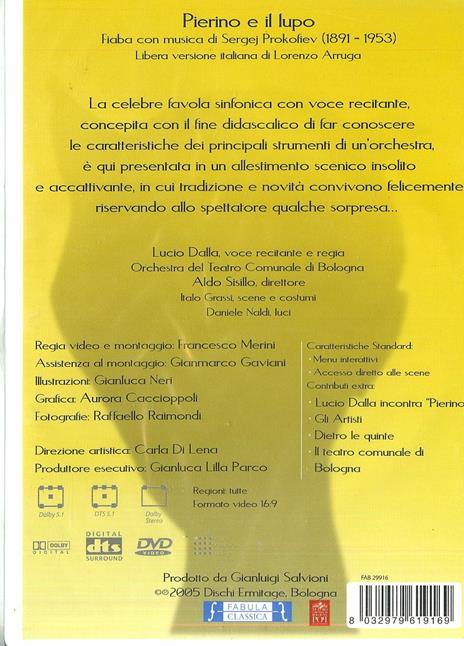 Sergei Prokofiev. Pierino e il Lupo (DVD) - DVD di Lucio Dalla,Sergei Prokofiev - 2