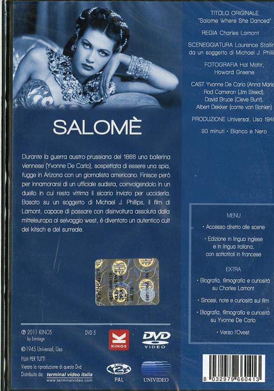 Salomè di Charles Lamont - DVD - 2