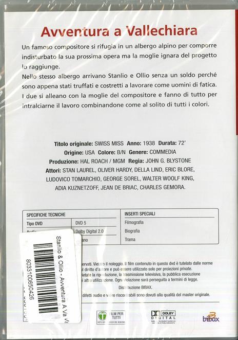 Avventura a Vallechiara di John G. Blystone,Hal Roach - DVD - 2
