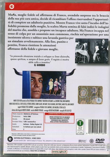Adulterio all'italiana di Pasquale Festa Campanile - DVD - 2