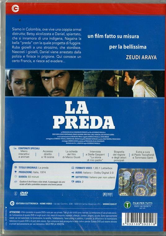 La preda di Domenico Paolella - DVD - 2