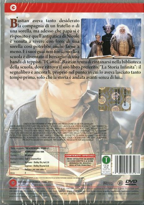La storia infinita 3 di Peter MacDonald - DVD - 2