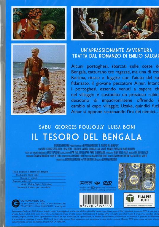 Il tesoro del Bengala di Gianni Vernuccio - DVD - 2