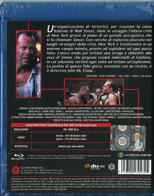 Die Hard III. Duri a morire di John McTiernan - Blu-ray - 2