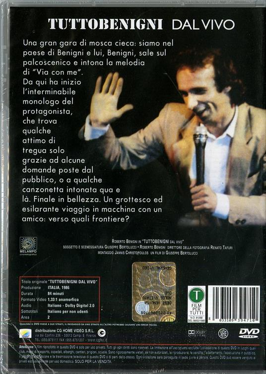 Tutto Benigni - Dal Vivo - DVD - 2