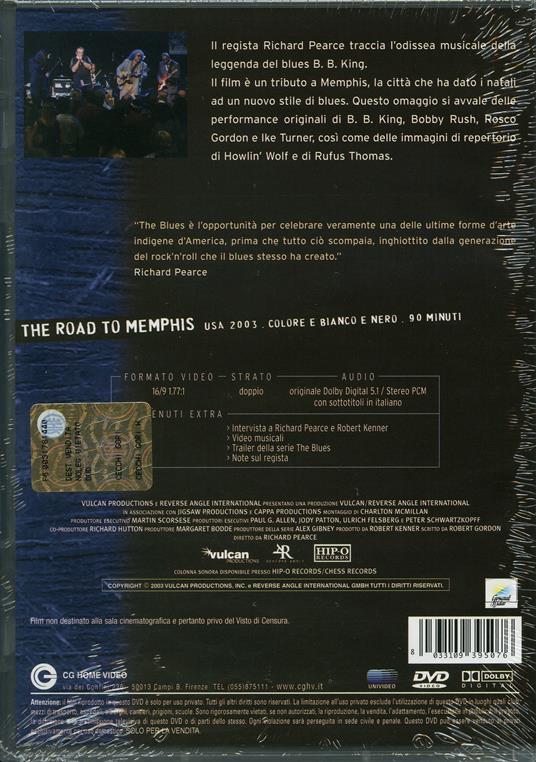 The Road to Memphis. The Blues di Richard Pearce - DVD - 2