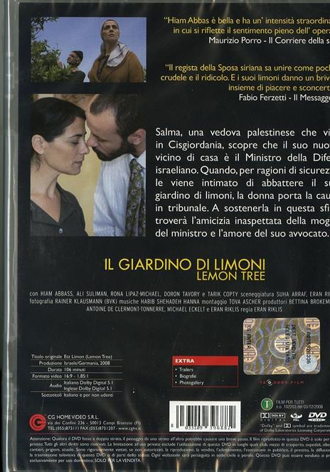 Il giardino di limoni di Eran Riklis - DVD - 2