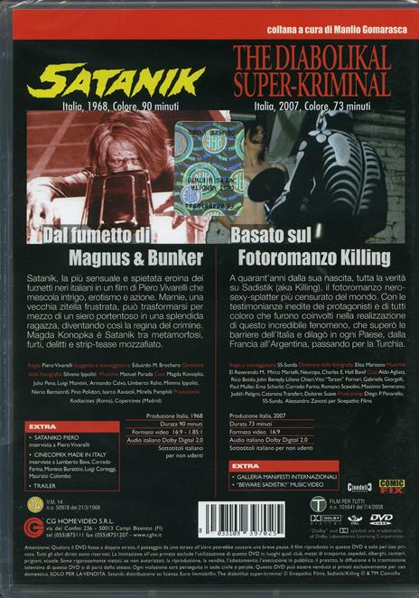 Satanik. The Diabolikal Super-Kriminal (2 DVD) di Ss-Sunda,Piero Vivarelli - 2
